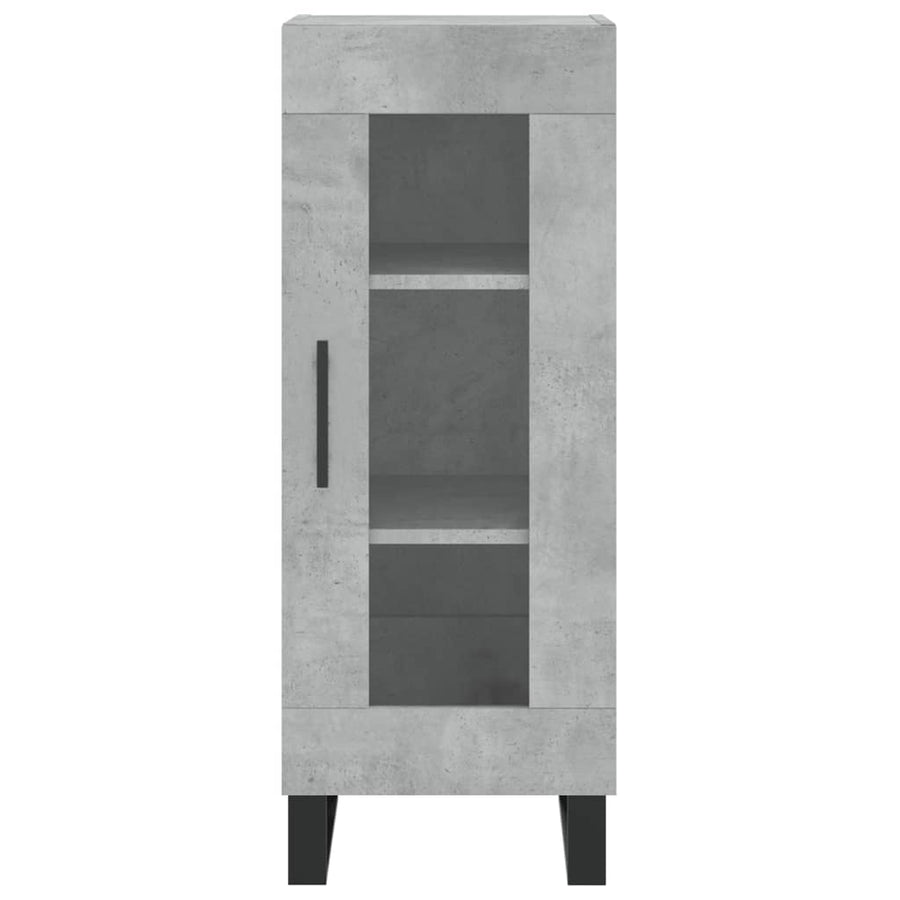 Hoge Kast 34,5X34X180 Cm Bewerkt Hout Betongrijs
