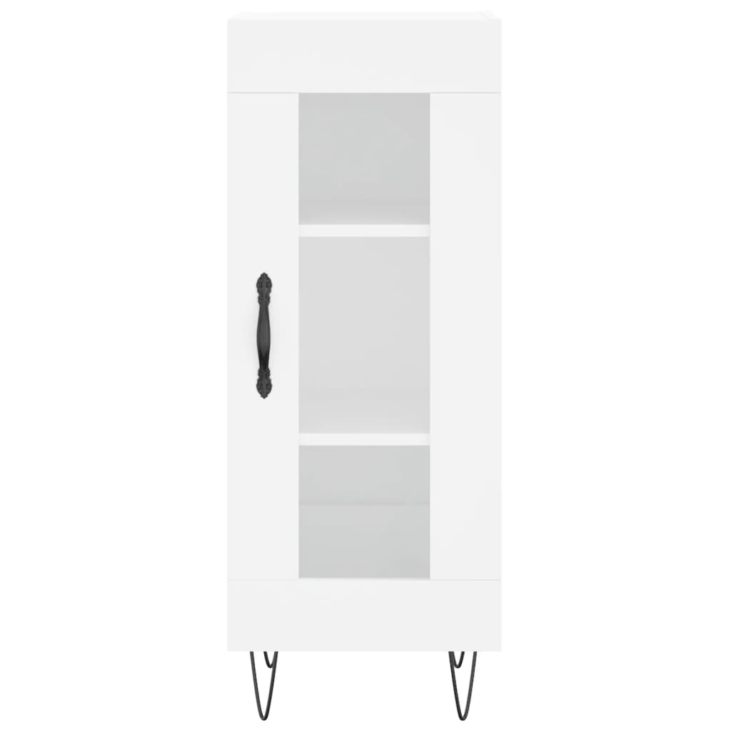 Hoge kast 34,5x34x180 cm bewerkt hout wit