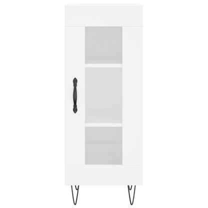 Hoge kast 34,5x34x180 cm bewerkt hout wit