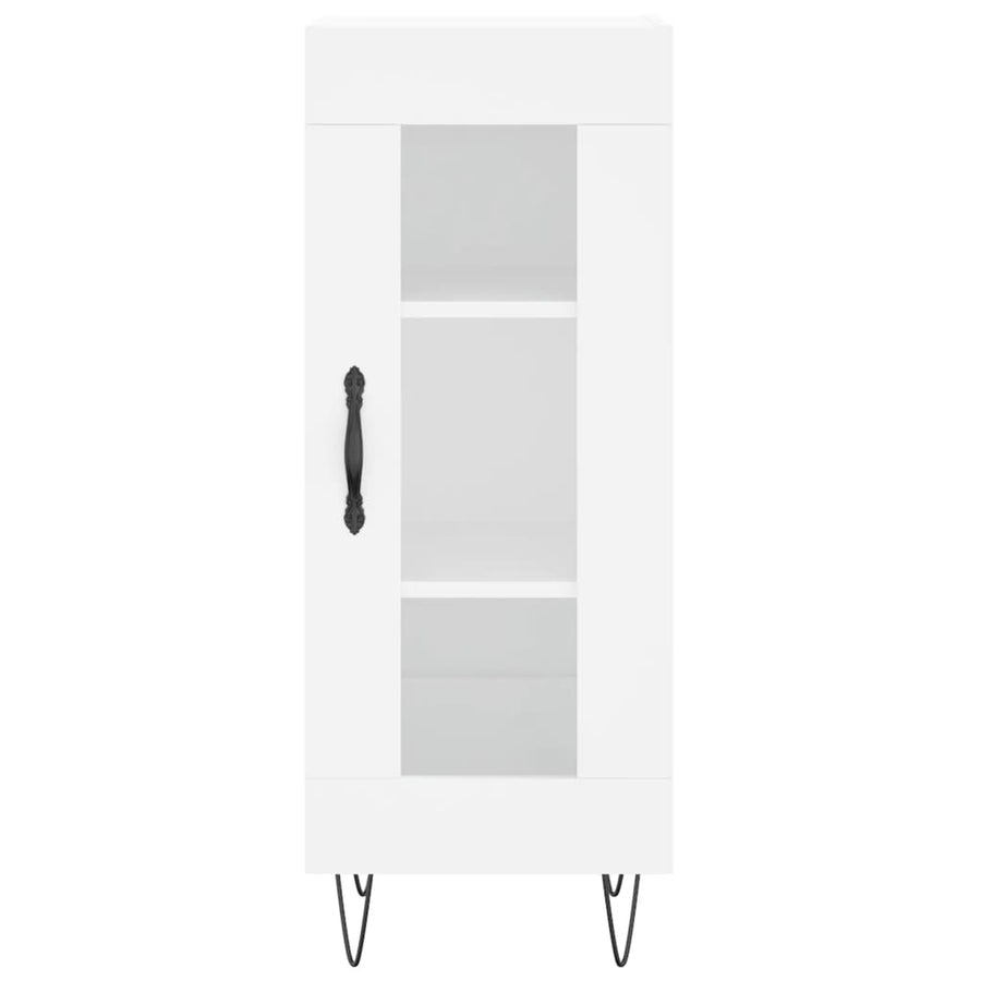 Hoge kast 34,5x34x180 cm bewerkt hout wit
