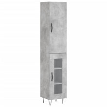 Hoge Kast 34,5X34X180 Cm Bewerkt Hout Betongrijs