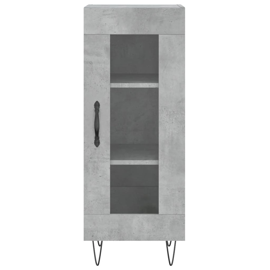Hoge Kast 34,5X34X180 Cm Bewerkt Hout Betongrijs