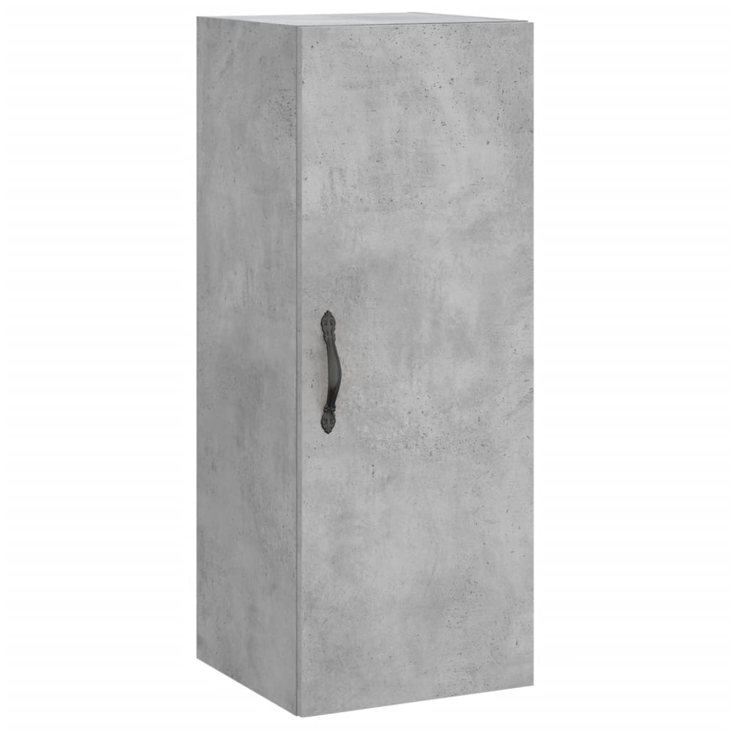 Hoge Kast 34,5X34X180 Cm Bewerkt Hout Betongrijs