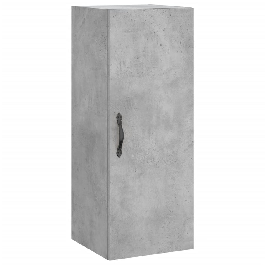 Hoge Kast 34,5X34X180 Cm Bewerkt Hout Betongrijs