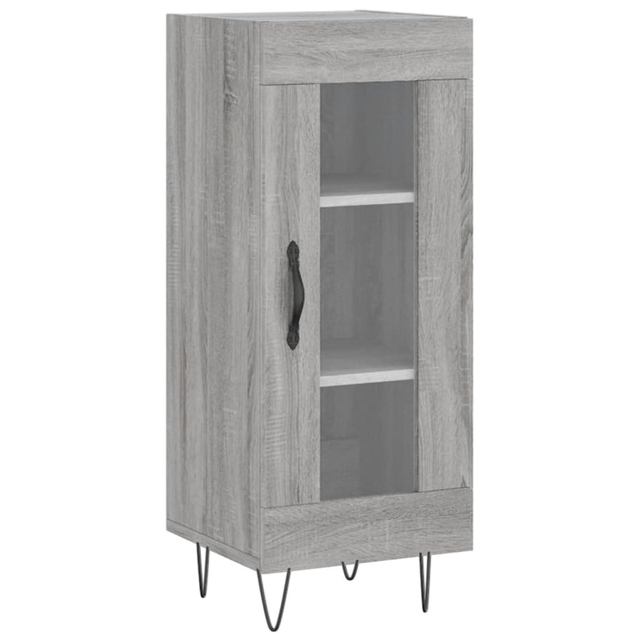 Hoge Kast 34,5X34X180 Cm Bewerkt Hout Grijs Sonoma Eikenkleurig