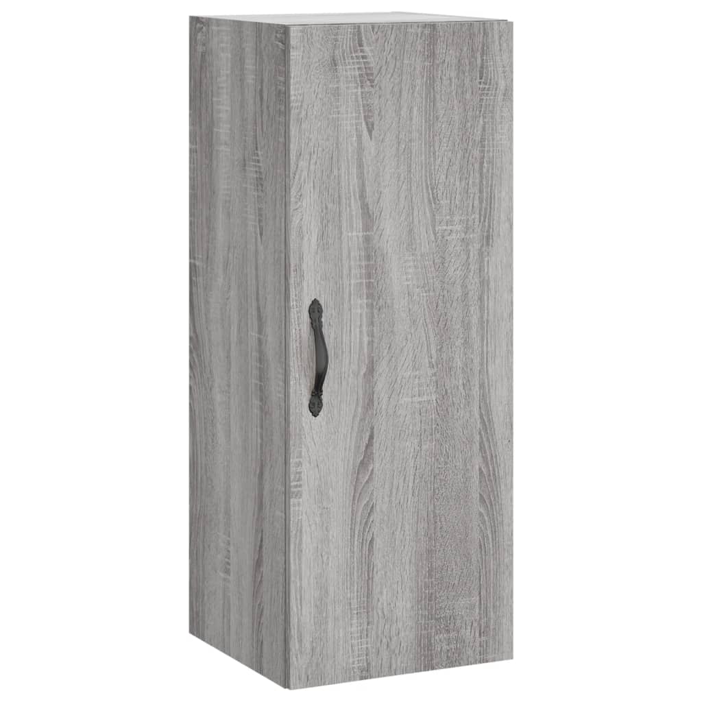 Hoge Kast 34,5X34X180 Cm Bewerkt Hout Grijs Sonoma Eikenkleurig