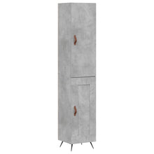Hoge Kast 34,5X34X180 Cm Bewerkt Hout Betongrijs
