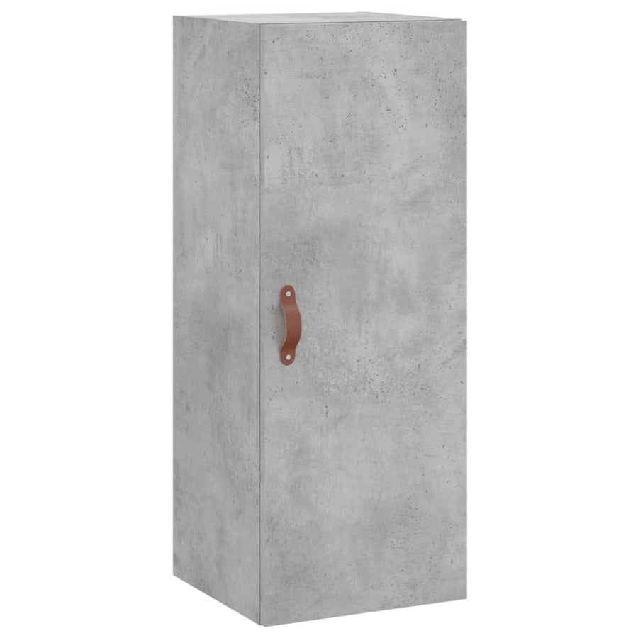 Hoge Kast 34,5X34X180 Cm Bewerkt Hout Betongrijs
