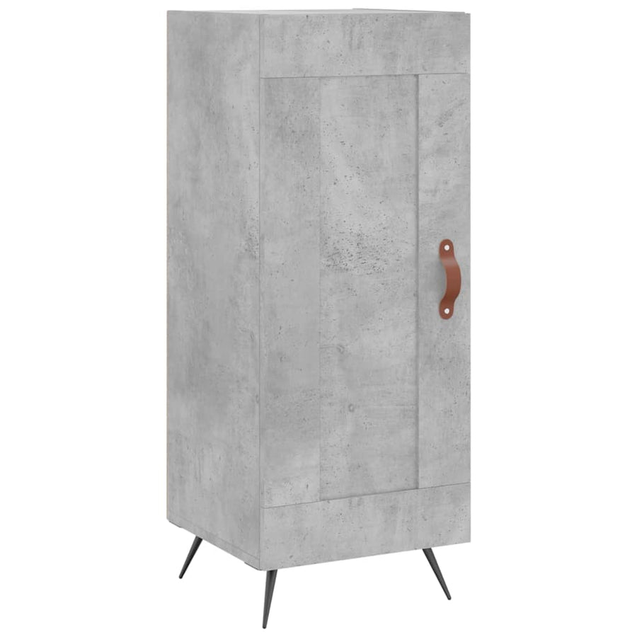 Hoge Kast 34,5X34X180 Cm Bewerkt Hout Betongrijs