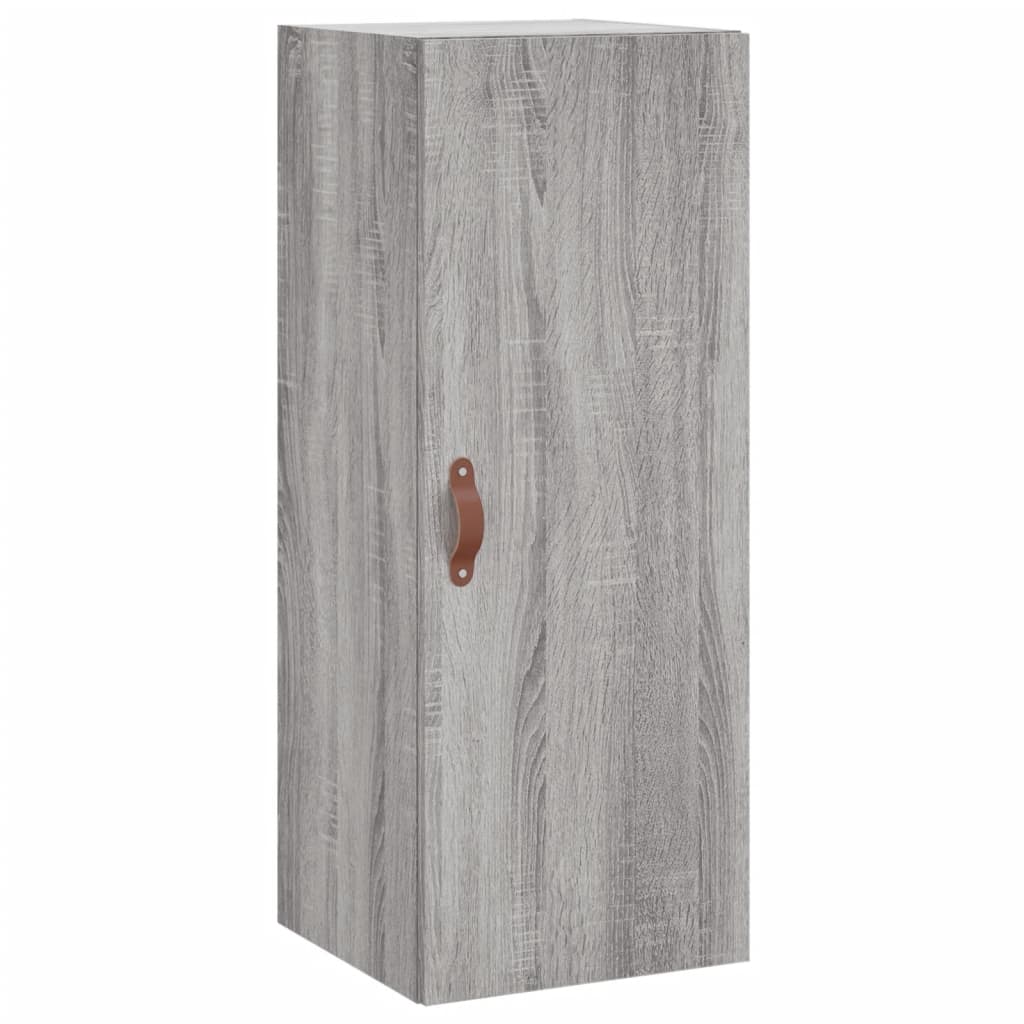 Hoge Kast 34,5X34X180 Cm Bewerkt Hout Grijs Sonoma Eikenkleurig