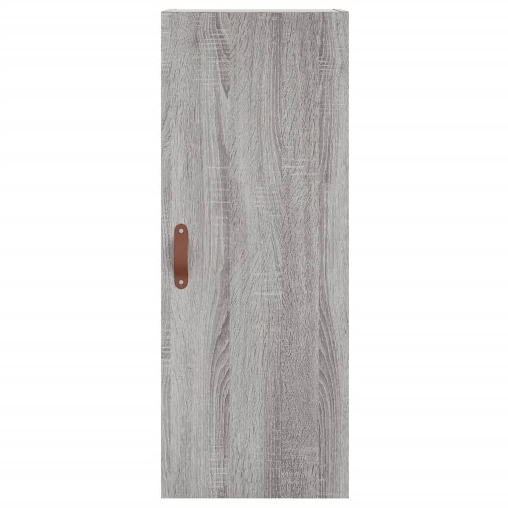 Hoge Kast 34,5X34X180 Cm Bewerkt Hout Grijs Sonoma Eikenkleurig