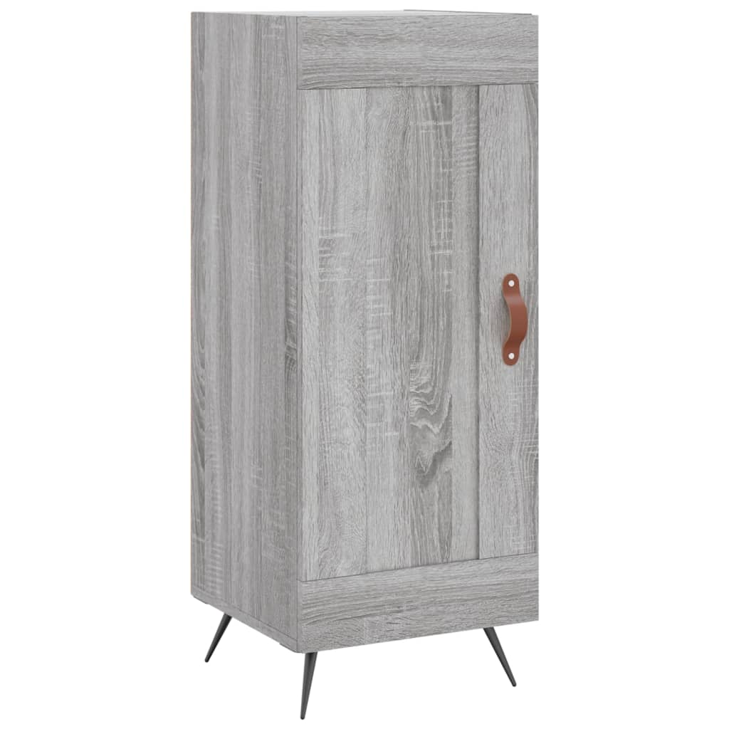 Hoge Kast 34,5X34X180 Cm Bewerkt Hout Grijs Sonoma Eikenkleurig