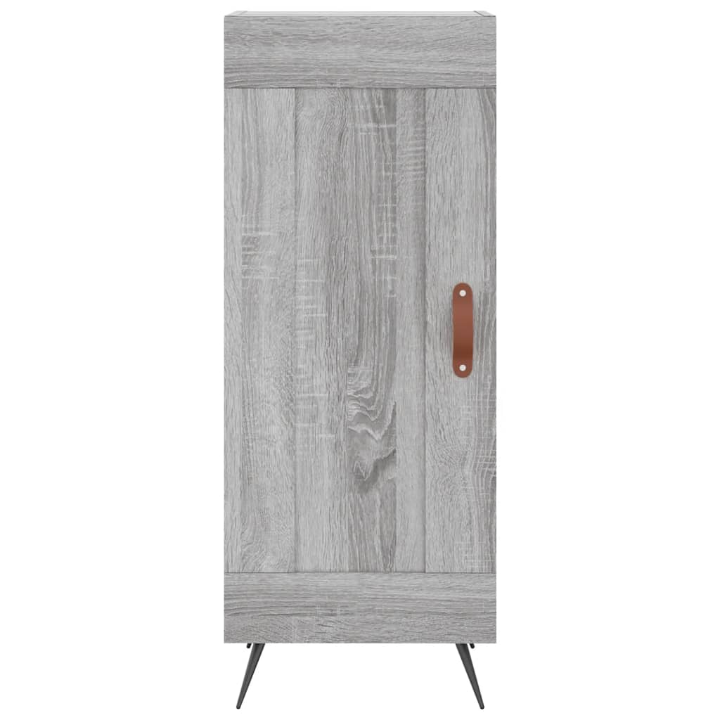 Hoge Kast 34,5X34X180 Cm Bewerkt Hout Grijs Sonoma Eikenkleurig