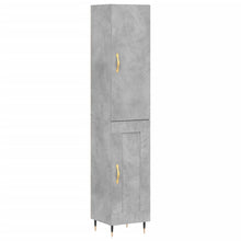 Hoge Kast 34,5X34X180 Cm Bewerkt Hout Betongrijs