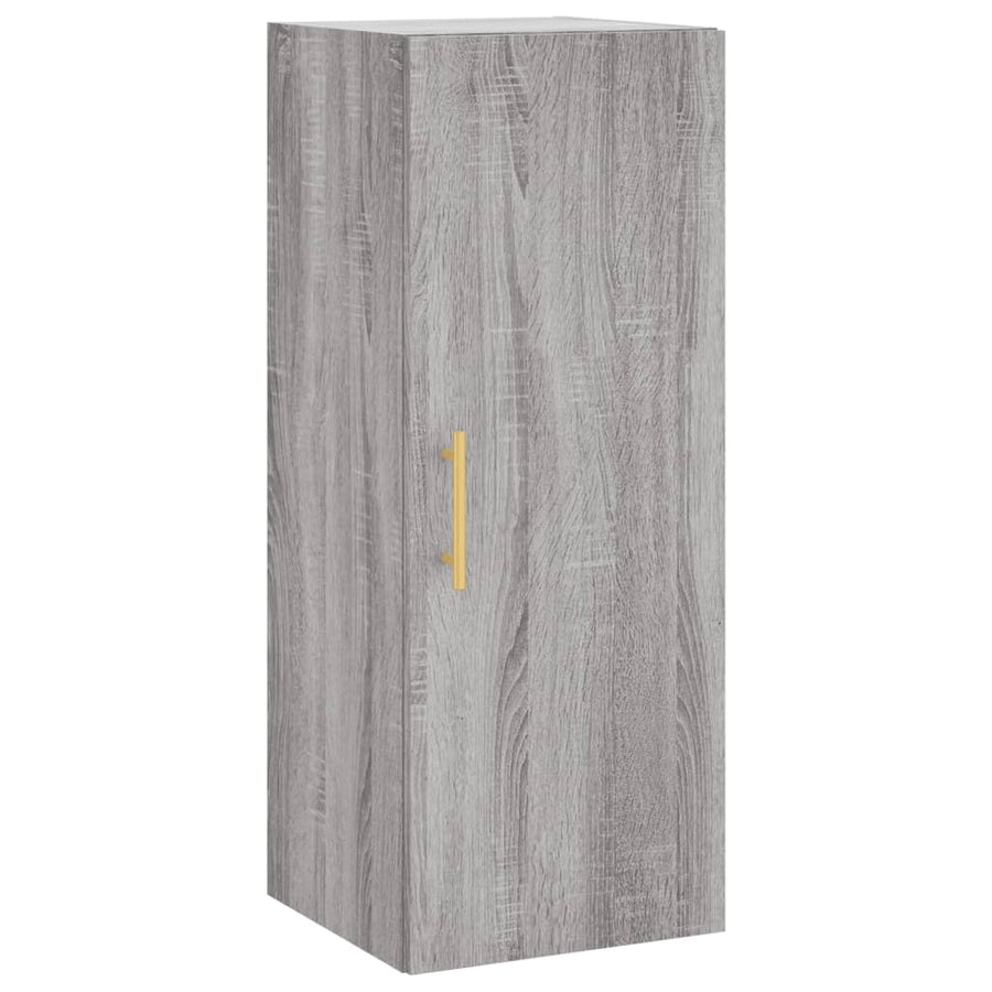 Hoge Kast 34,5X34X180 Cm Bewerkt Hout Grijs Sonoma Eikenkleurig