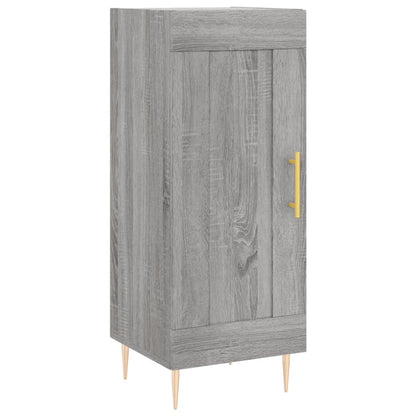 Hoge Kast 34,5X34X180 Cm Bewerkt Hout Grijs Sonoma Eikenkleurig