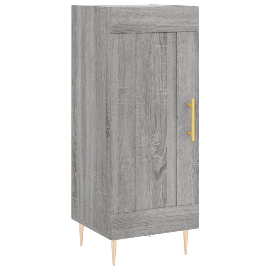 Hoge Kast 34,5X34X180 Cm Bewerkt Hout Grijs Sonoma Eikenkleurig