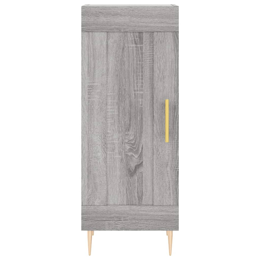 Hoge Kast 34,5X34X180 Cm Bewerkt Hout Grijs Sonoma Eikenkleurig
