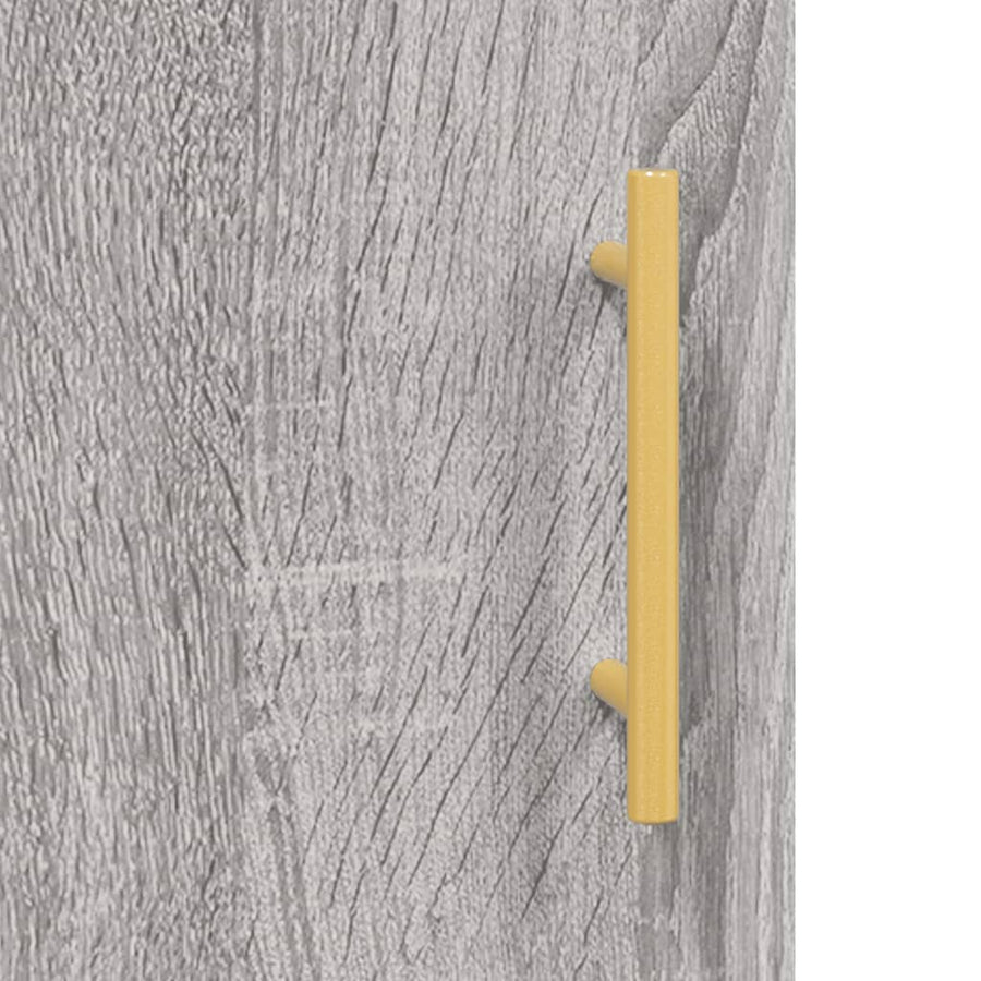 Hoge Kast 34,5X34X180 Cm Bewerkt Hout Grijs Sonoma Eikenkleurig