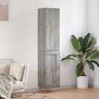 Hoge kast 34,5x34x180 cm bewerkt hout grijs