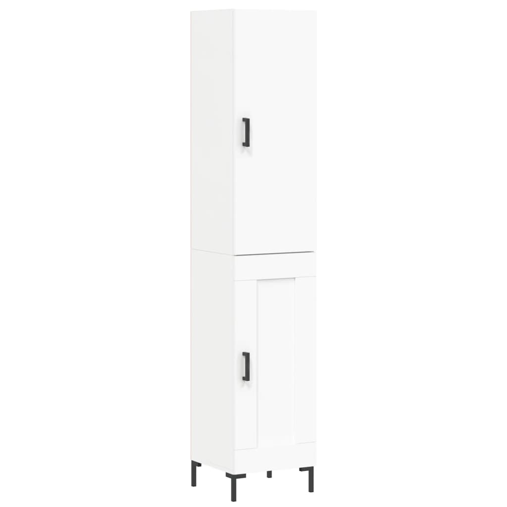Hoge Kast 34,5X34X180 Cm Bewerkt Hout Wit