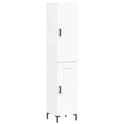 Hoge Kast 34,5X34X180 Cm Bewerkt Hout Wit