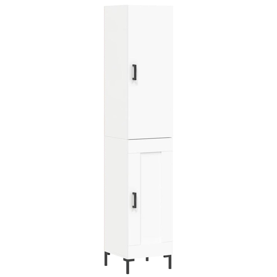 Hoge Kast 34,5X34X180 Cm Bewerkt Hout Wit