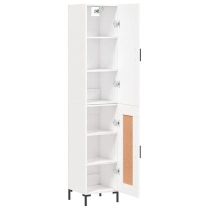 Hoge Kast 34,5X34X180 Cm Bewerkt Hout Wit