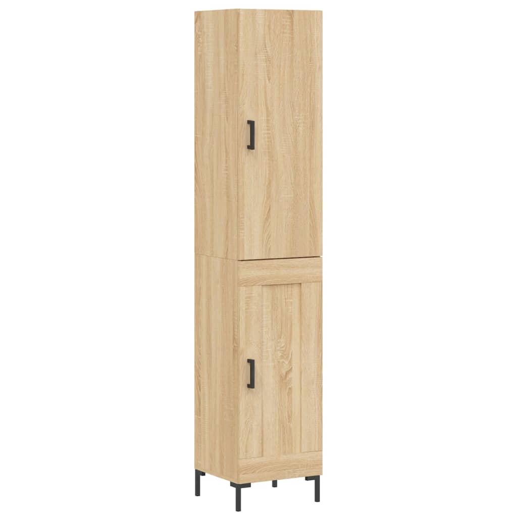 Hoge Kast 34,5X34X180 Cm Bewerkt Hout Kleurig Sonoma eiken