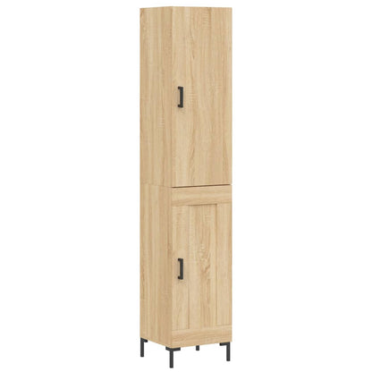 Hoge Kast 34,5X34X180 Cm Bewerkt Hout Kleurig Sonoma eiken