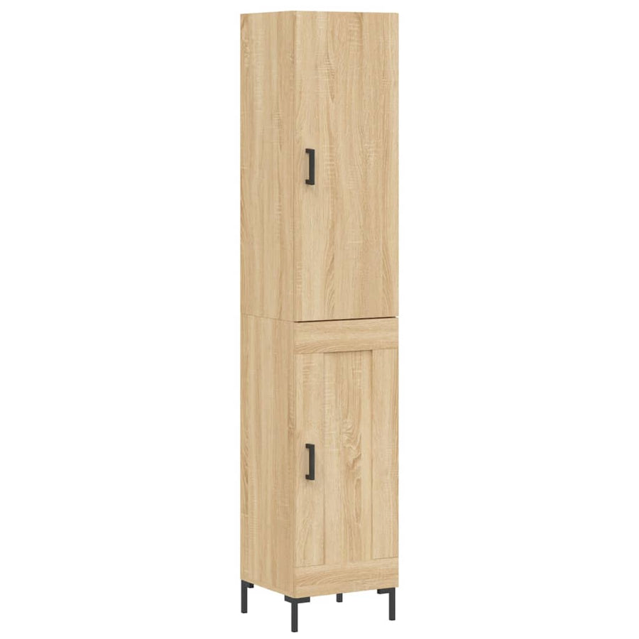 Hoge Kast 34,5X34X180 Cm Bewerkt Hout Kleurig Sonoma eiken