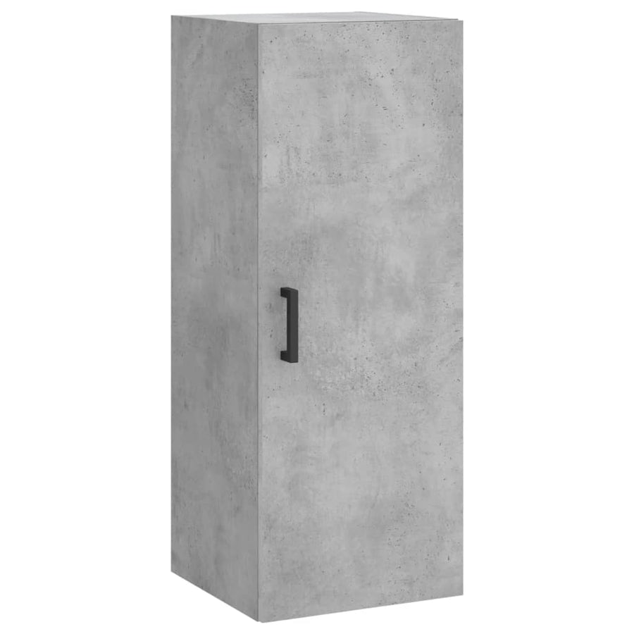 Hoge Kast 34,5X34X180 Cm Bewerkt Hout Betongrijs