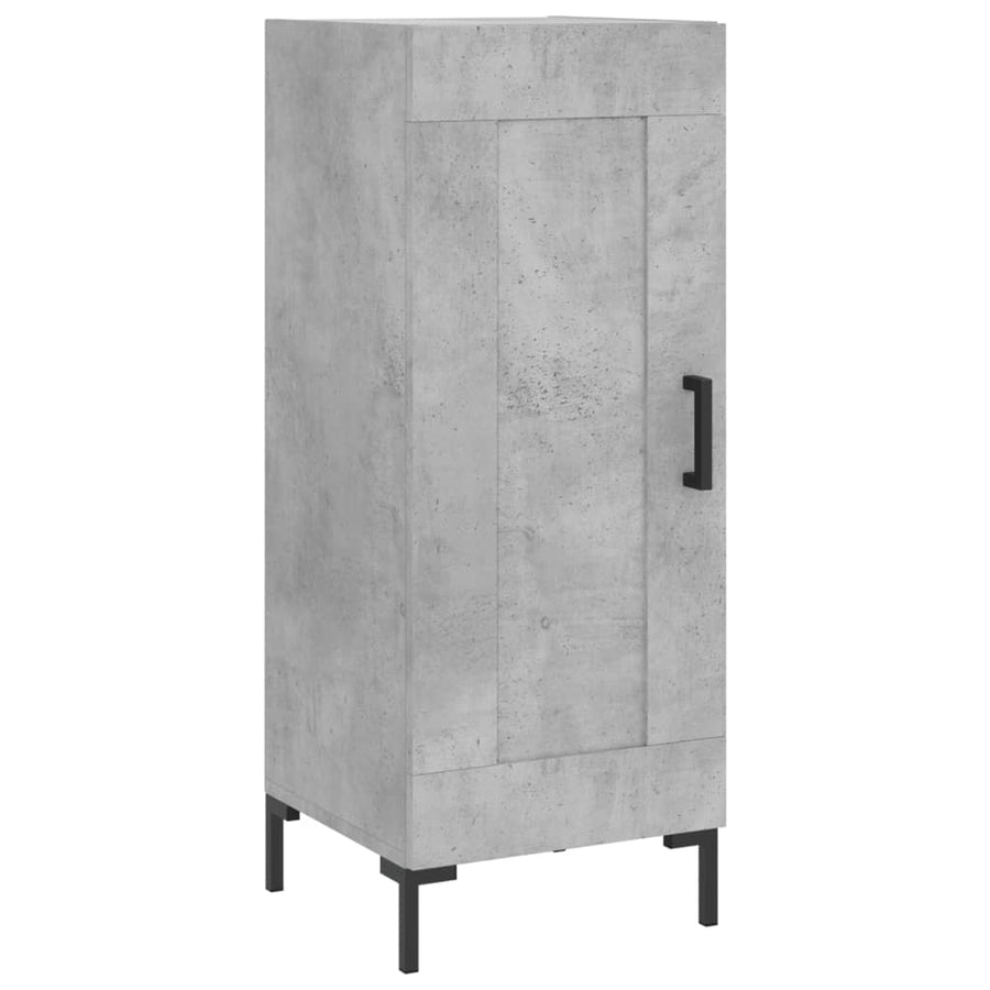 Hoge Kast 34,5X34X180 Cm Bewerkt Hout Betongrijs