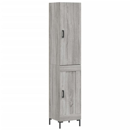 Hoge Kast 34,5X34X180 Cm Bewerkt Hout Grijs Sonoma Eikenkleurig
