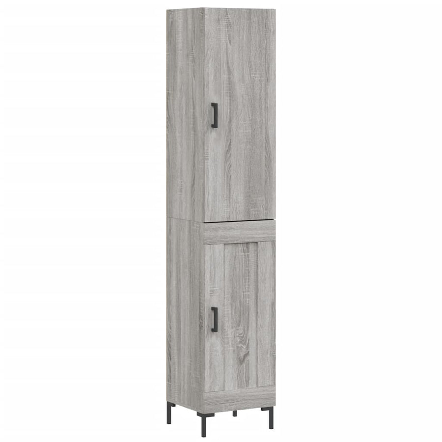 Hoge Kast 34,5X34X180 Cm Bewerkt Hout Grijs Sonoma Eikenkleurig