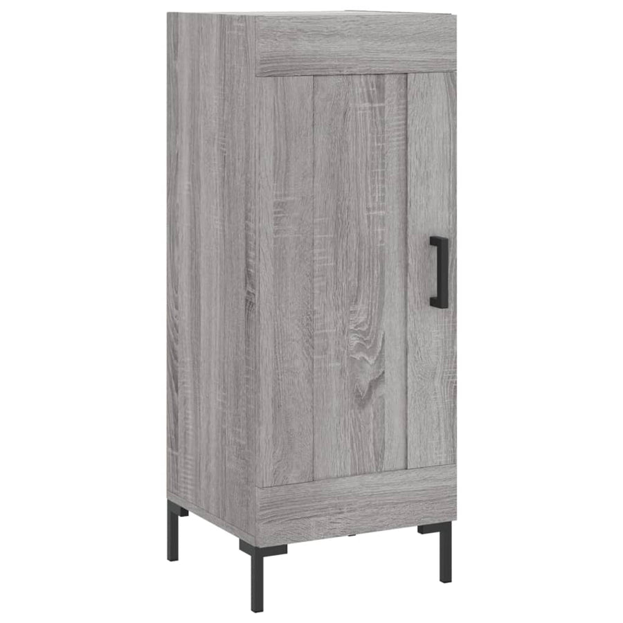 Hoge Kast 34,5X34X180 Cm Bewerkt Hout Grijs Sonoma Eikenkleurig