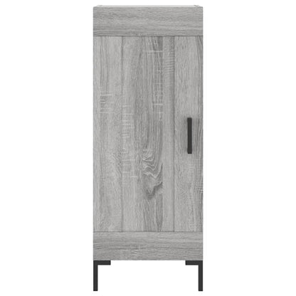 Hoge Kast 34,5X34X180 Cm Bewerkt Hout Grijs Sonoma Eikenkleurig