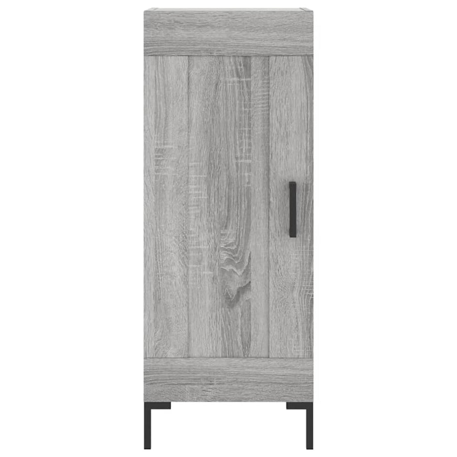 Hoge Kast 34,5X34X180 Cm Bewerkt Hout Grijs Sonoma Eikenkleurig