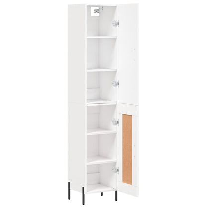 Hoge Kast 34,5X34X180 Cm Bewerkt Hout Wit