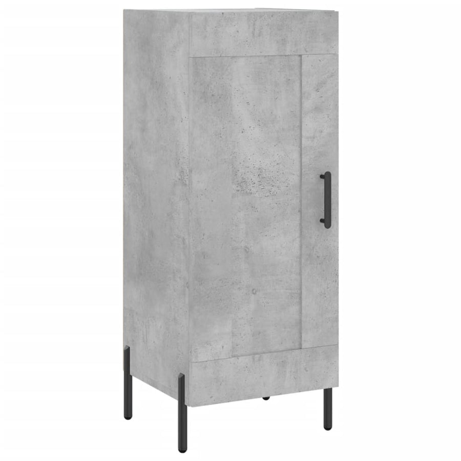 Hoge Kast 34,5X34X180 Cm Bewerkt Hout Betongrijs