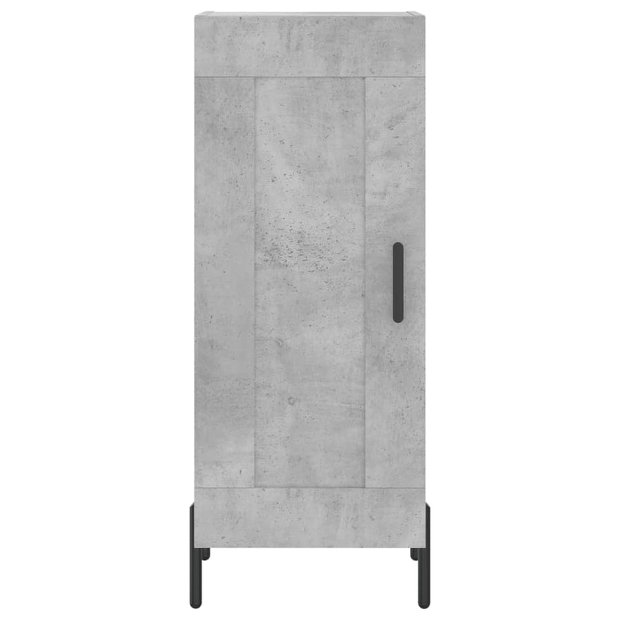 Hoge Kast 34,5X34X180 Cm Bewerkt Hout Betongrijs
