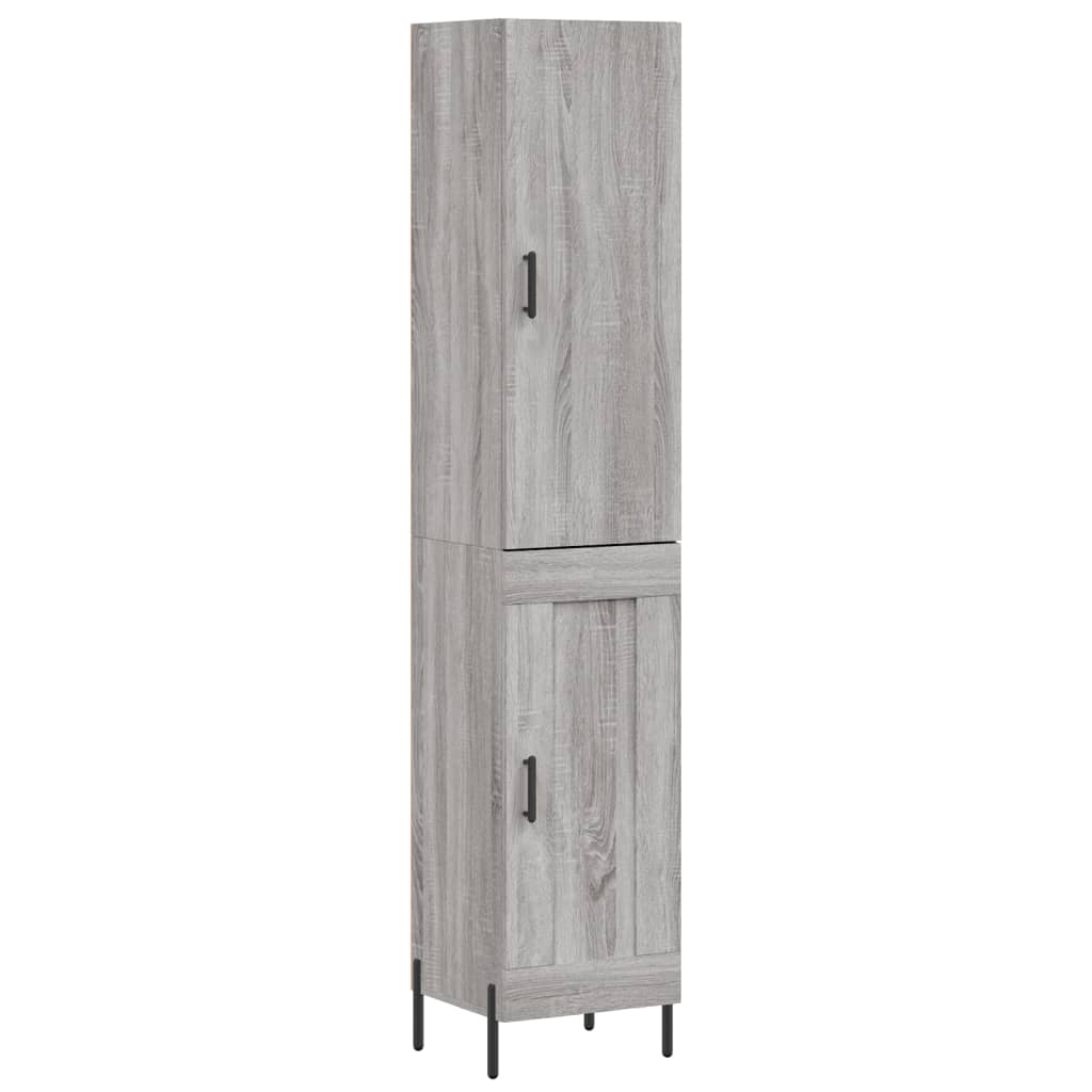 Hoge Kast 34,5X34X180 Cm Bewerkt Hout Grijs Sonoma Eikenkleurig