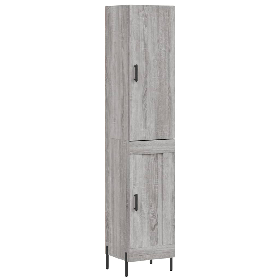 Hoge Kast 34,5X34X180 Cm Bewerkt Hout Grijs Sonoma Eikenkleurig