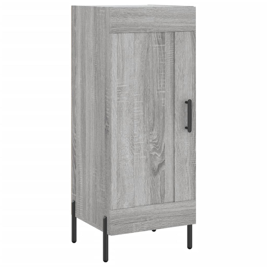 Hoge Kast 34,5X34X180 Cm Bewerkt Hout Grijs Sonoma Eikenkleurig
