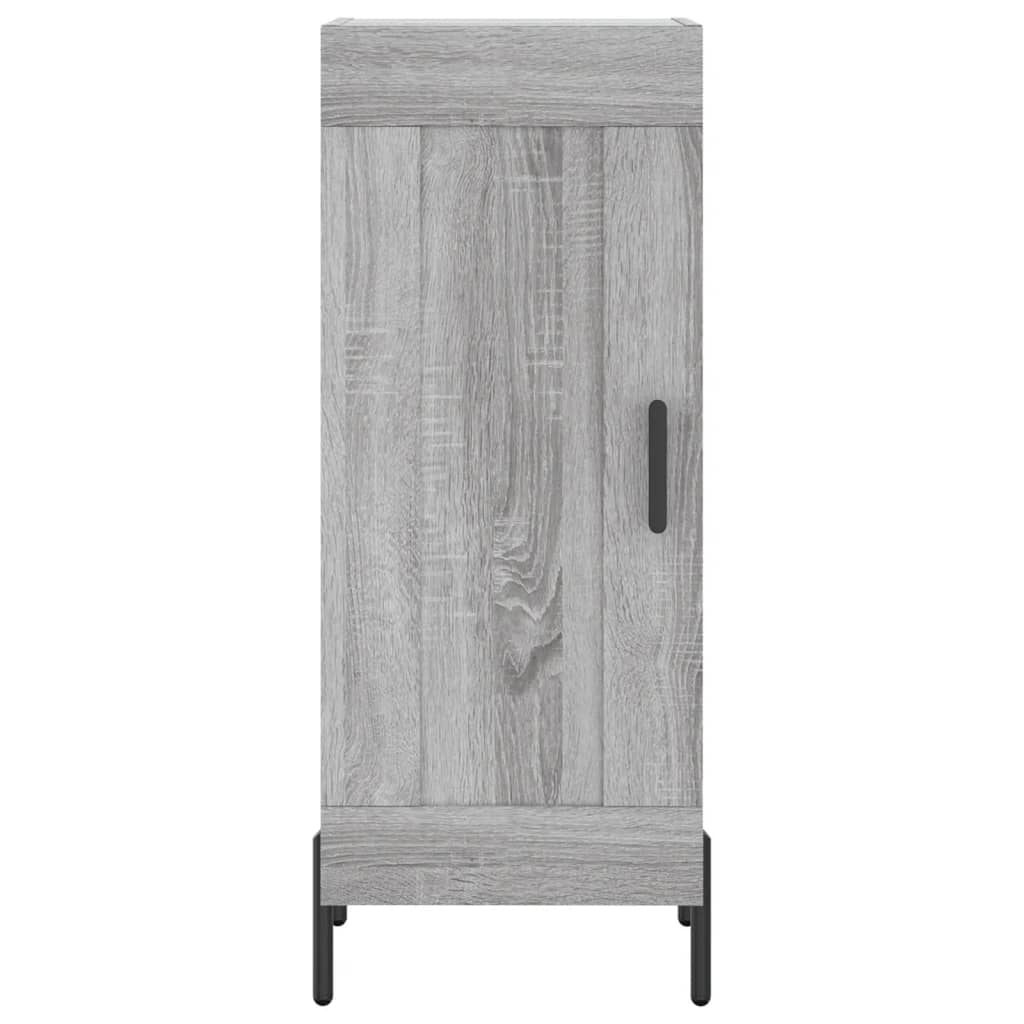 Hoge Kast 34,5X34X180 Cm Bewerkt Hout Grijs Sonoma Eikenkleurig