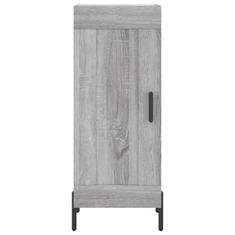 Hoge Kast 34,5X34X180 Cm Bewerkt Hout Grijs Sonoma Eikenkleurig