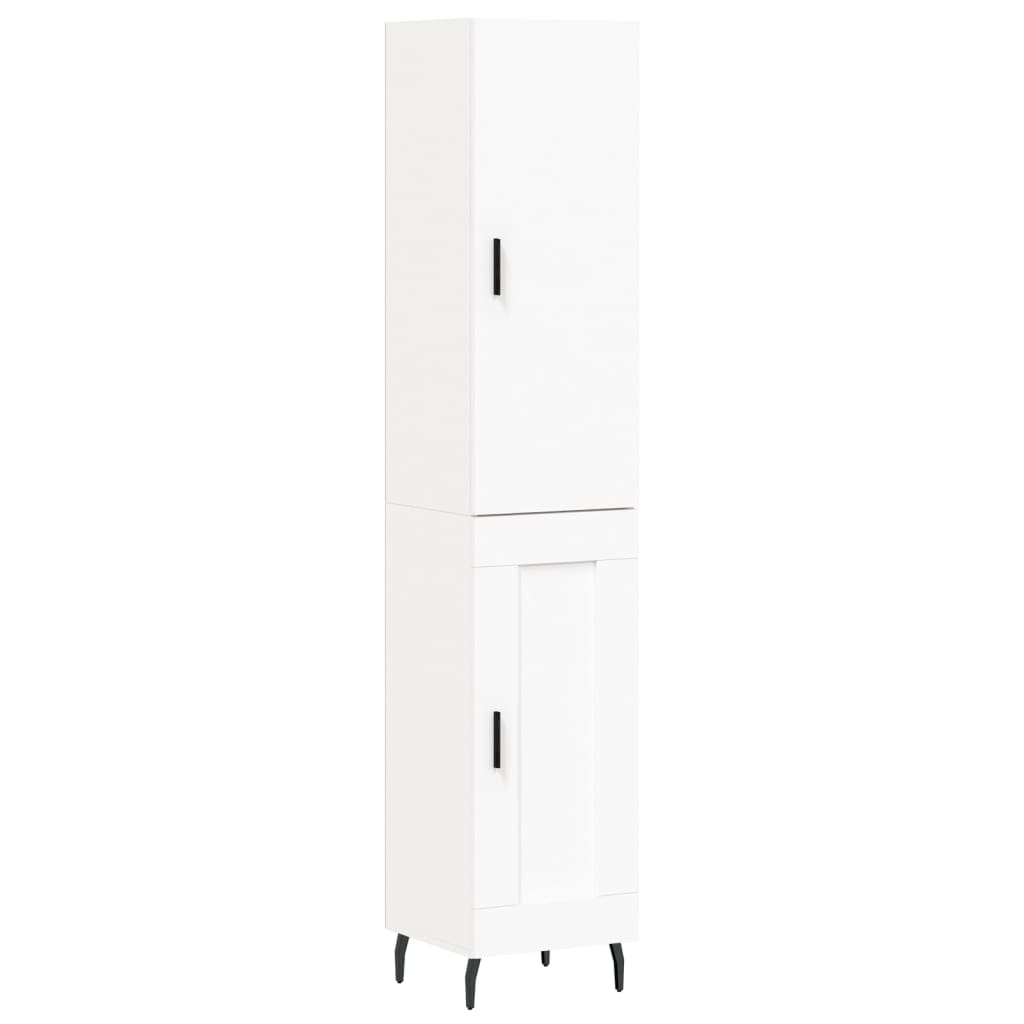 Hoge Kast 34,5X34X180 Cm Bewerkt Hout Wit