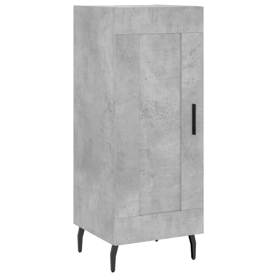 Hoge Kast 34,5X34X180 Cm Bewerkt Hout Betongrijs