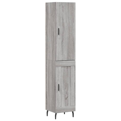 Hoge Kast 34,5X34X180 Cm Bewerkt Hout Grijs Sonoma Eikenkleurig