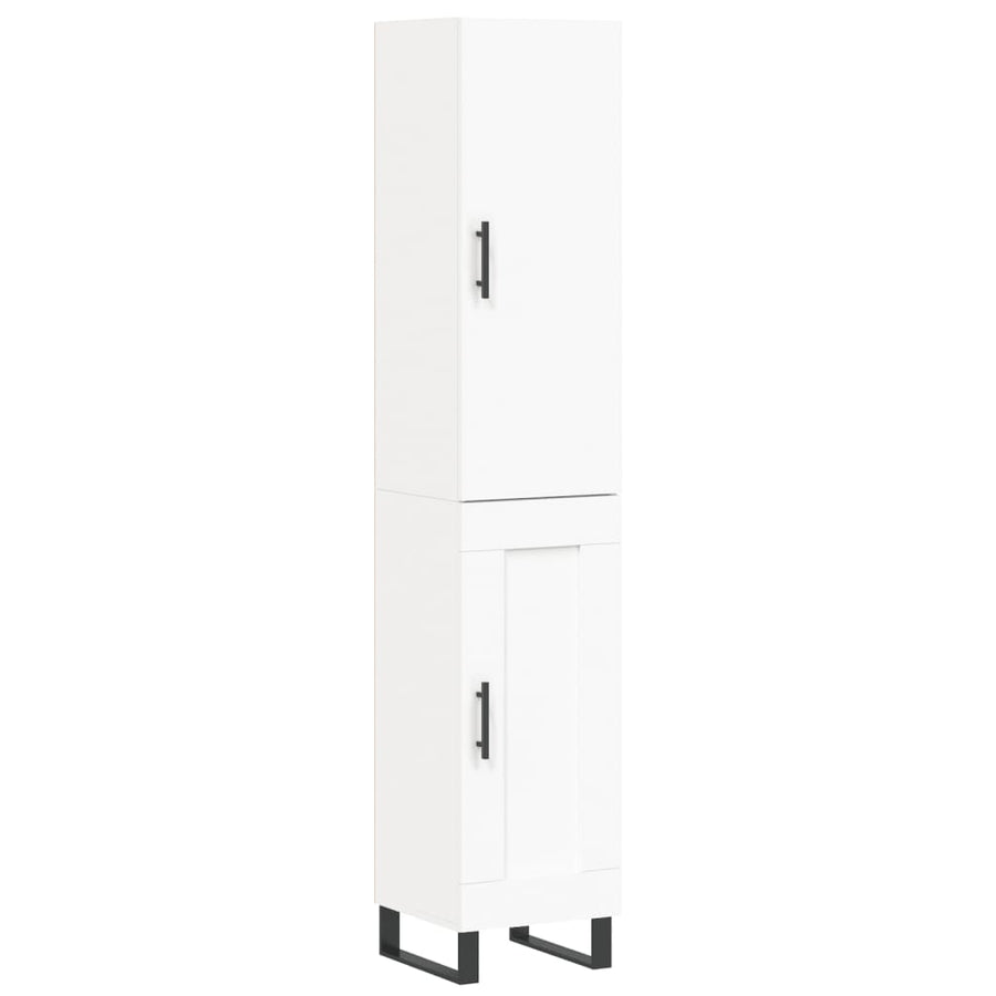 Hoge Kast 34,5X34X180 Cm Bewerkt Hout Wit
